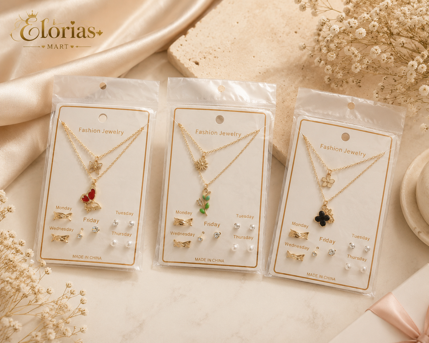 3-in-1 Colorful Necklace Set
