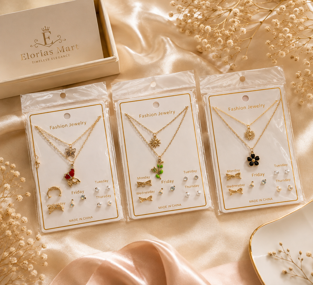 3-in-1 Colorful Necklace Set