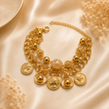 Golden Vintage Charm Bracelet for Women | Elegant Layered Chain Bracelet
