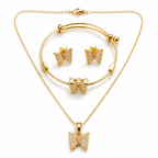 Golden Butterfly Jewelry Set