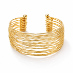 Gold Layered Cuff Bracelet for Women
