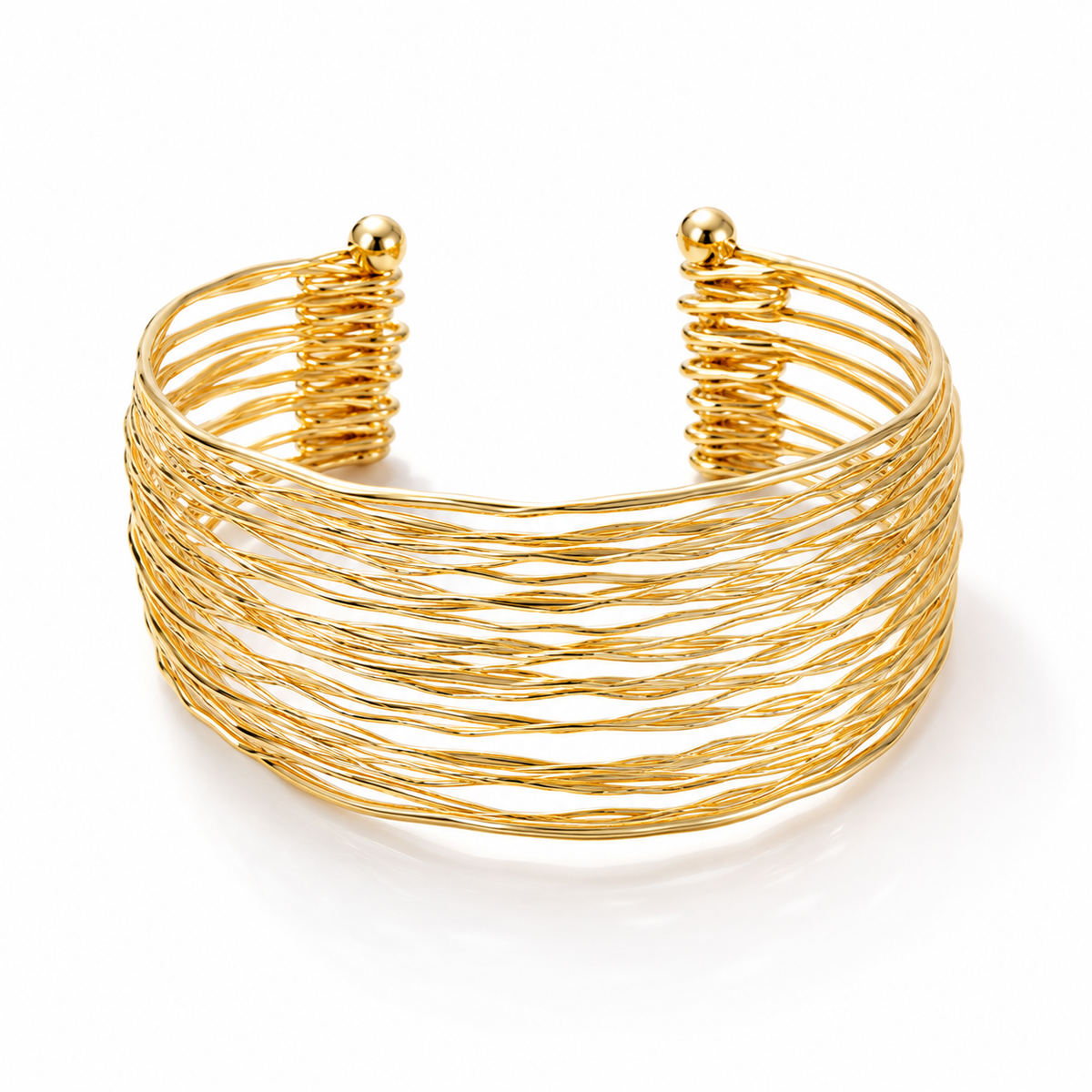 Gold Layered Cuff Bracelet for Women