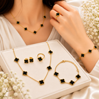 Black Clover Jewelry Set for Women