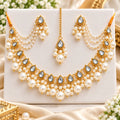 Elegant Gold Pearl & Crystal Bridal Jewelry Set for Women